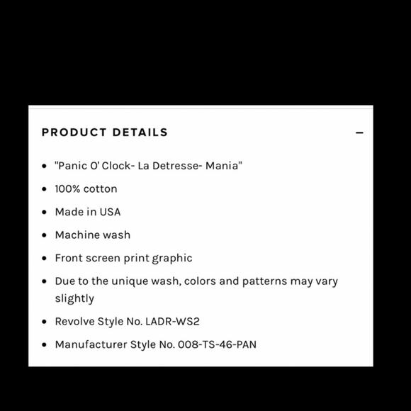 La Detresse Panic Tee in Lemonade. - Picture 7 of 7